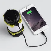 KE47703 LED Kamp Lambası Fener Işıldak 3000mAh Şarjlı ABS Gövde Masa Lambası Fonksiyonlu Güçlü Işık thumbnail 3