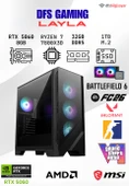 DFS GAMING LAYLA RYZEN 7 7800X3D-B650M-RTX 5060-32GB DDR5 RAM-1TB M.2 SSD-OYUNCU BİLGİSAYARI - 1