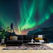 Kutup Işıkları Manzaralı Duvar Kağıdı thumbnail 1