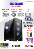 DFS GAMING LING RYZEN 7 7800X3D-B650M-RTX 5070 12GB-32GB DDR5 RAM-1TB M.2 SSD-OYUNCU BİLGİSAYARI thumbnail 1