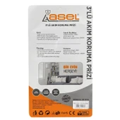 Asel 3'Lü Akım Korumalı 1,5mt Kablo Priz - 2