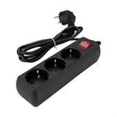 S-Link SPG3-X-3 1.5m 3Lü Akım Korumalı Kutu Siyah Priz 34573 - 2