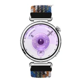 Sneezy Huawei Watch GT6 41mm İle Uyumlu FiberLink Manyetik Tokalı Kumaş Örgü Kordon  Siyah - Turuncu - 8