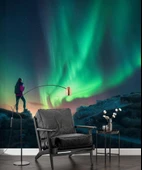 Kutup Işıkları Manzaralı Duvar Kağıdı thumbnail 6