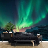 Kutup Işıkları Manzaralı Duvar Kağıdı thumbnail 2