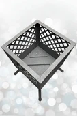 Ateş Çukuru 2 Adet Mangal Izgaralı Bahçe Şöminesi Barbekü Soba Firepit Ateş Çanağı - 5