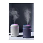 Yuvarlak İkili Hava Nemlendirici – 300 ml Ultrasonik Buhar Makinesi ve Aroma Difüzörü, Sessiz Çalışma, LED Işıklı, Ev & Ofis İçin Nem Dengeleyici thumbnail 1