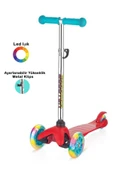 Tntech 3 Tekerlekli (7Renk Işıklı) Gövde Sıkıştırma Mandallı Yükseklik Ayarlı Işıklı Scooter thumbnail 1