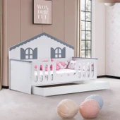 Yavrulu Karyola, Poli Yavrulu Montessori Yatak - Pembe thumbnail 5