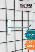 50 Adet Tel Pano Kancası 25 cm - Askı Kanca Raf Askısı Raf Aksesuar Tel Askı Çorap Kancası thumbnail 1