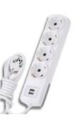 Tntech 4'lü Priz 2 Usb Girişli 3m Uzatma Kablosu 9214 - 3