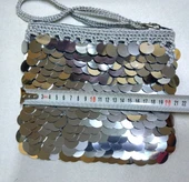 Pullu Clucht Çanta Gri Renk - 5