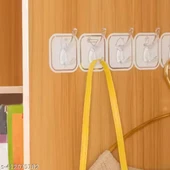 3B Trend Koparılabilen Kendinden Yapışkanlı Figürlü 6'lı Askı Gri thumbnail 3