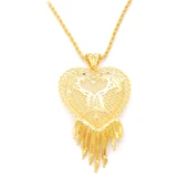 Altın Kaplama Hint Model Desenli Kolye KLY-651 thumbnail 2