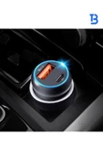 bello 52.5w 1x Usb 1x Type-c Hızlı Araç Şarjı Çakmaklık Girişli Bc-02 thumbnail 6