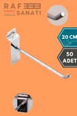 50 Adet Kanallı Pano Kancası 20 cm - Askı Kanca Raf Askısı Raf Aksesuar Tel Askı Raf Kancası thumbnail 1