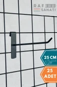 25 Adet Siyah Tel Pano Kancası 25 cm - Askı Kanca Raf Askısı Raf Aksesuar Tel Askı Çorap Kancası thumbnail 1