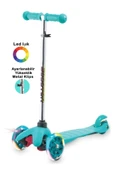 Tntech 3 Tekerlekli (7Renk Işıklı) Gövde Sıkıştırma Mandallı Yükseklik Ayarlı Işıklı Scooter thumbnail 1