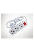 İstoç Türk 7 Metre Kablolu Topraklı Üçlü 3 Lü Grup Priz Seyyar Uzatma Ara Kablosu Anahtarlı thumbnail 1