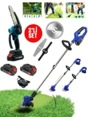 Germany Style Mxtr-Seri 2 Akülü Şarjlı Dal Kesme Budama Testeresi Ot Çayır Çim Biçme Makinesi - 1