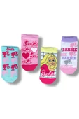Barbie Lisanslı Kız Çocuk 4 Çift Patik Çorap 22838 thumbnail 1
