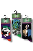 DC COMICS JOKER Lisanslı Yetişkin 3 Çift Soket Çorap 21533 thumbnail 1