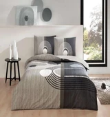 Taç Ranforce Çift Kişilik Nevresim Takımı Alex Gri - 1