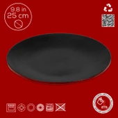 Lava Döküm Yuvarlak Servis Tabağı Çap(Ø)25cm.-Bordo - 4
