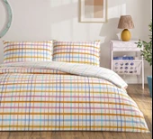 TAÇ YENİ SEZON RANFORCE TEK KİŞİLİK NEVRESİM TAKIMI FLEXİA TURUNCU - 1