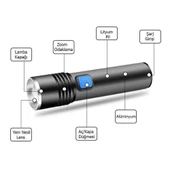 Mini Profesyonel En Güçlü El Feneri  Wt-015 thumbnail 2