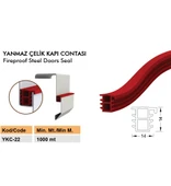 Contacall Yangına Dayanıklı Çelik Kapı Fitili Yangın Duman Contası Ykc-22 20 metre - 3