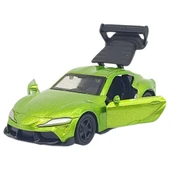 Çek Bırak Metal Küçük Arabalar 8 cm - 6411A - Yeşil thumbnail 3