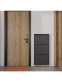 Denni 3'lü Metal Ayakkabılık - Antrasit - 2