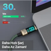 BİX BX09CC-BN BRONZ TYPE-C 100W 1 metre DİJİTAL EKRANLI ŞARJ VE DATA KABLOSU - 6
