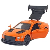 Çek Bırak Metal Küçük Arabalar 8 cm - 6411A - Turuncu thumbnail 3