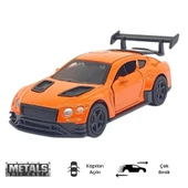 Çek Bırak Metal Küçük Arabalar 8 cm - 6411A - Turuncu thumbnail 1