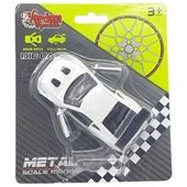 Çek Bırak Metal Küçük Arabalar 8 cm - 6411A - Beyaz thumbnail 5