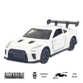 Çek Bırak Metal Küçük Arabalar 8 cm - 6411A - Beyaz thumbnail 1