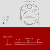 Lava Döküm Yuvarlak Sahan Döküm Demir Yekpare Çift Kulplu Kayın Servis Ahşabı. Çap(Ø)18cm. (Sos kapları dahil değildir.)-Bordo thumbnail 5