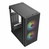 Frisby FC-8970G 300W USB 3.2 LED mATX Mini Tower Siyah Kasa thumbnail 3