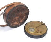 Deri Kılıflı Pirinç Pusula 15751a - 1