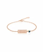 Nazarlı Gümüş İsim Bileklik - Rose thumbnail 1