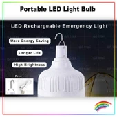 USB Şarjlı, 30 Watt, 3 Işık Modlu Beyaz Işık, Taşınabilir Kamp, Piknik, Bekçi, Balıkçı, Çadır Ampulü thumbnail 3