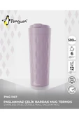 PNG-1167 500ml Flip Kapak Desenli Çelik Mug | 6 Saat Sıcak 12 Saat Soğuk | Sızdırmaz & BPA Free thumbnail 1