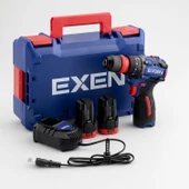 Exen EN 162 DS Kömürsüz Darbeli Akülü Matkap 16V 2Ah Li-ion Hızlı Şarj Led Işıklı Taşıma Çantalı thumbnail 2