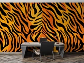 3 Boyutlu Leopar Motif Desenli Duvar Kağıdı - 4