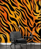 3 Boyutlu Leopar Motif Desenli Duvar Kağıdı - 6