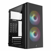 Frisby FC-8970G 300W USB 3.2 LED mATX Mini Tower Siyah Kasa thumbnail 1