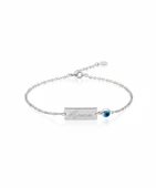 Nazarlı Gümüş İsim Bileklik - Gümüş thumbnail 1