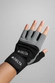 Delta Uzun Bilek Bandajlı Gri Ağırlık Body Fitness Eldiveni - Wrist Wraps S - 3